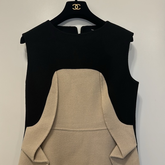 behnaz toossi 100% wool 2 tone dress - size med - Picture 5 of 9